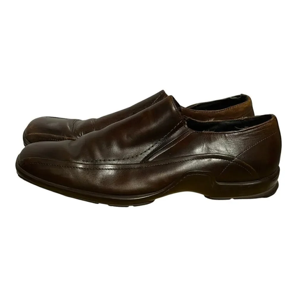 J Ferrar Brown Slip On Dress Shoes Men's Size 12 M Office Formal Loafers